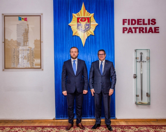 Bilateral meeting of the SIS Director, Alexandru Musteața, with his Romanian counterpart, Eduard Raul Hellvig